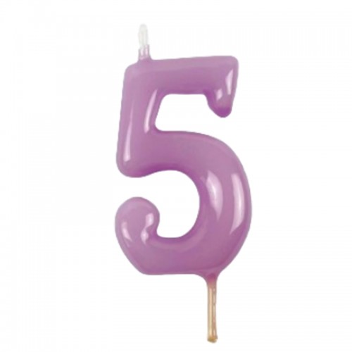 Vela Número 5 Lilás